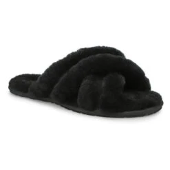 UGG Women's Scuffita Sheepskin Slipper - Blac