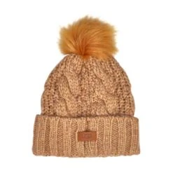 UGG Women's Knit Cable Faux Fur Pom Beanie -Ugg 20060 CAM XXX 1