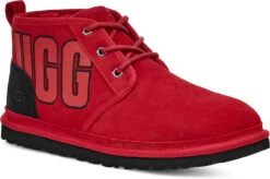 Ugg -Ugg ugg mens neumel graphic outline samba red black suede 1130715 srbs 44128.1659641551