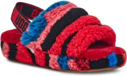 UGG Women's Fluff Yeah Slide Cali Collage -Ugg ugg womens fluff yeah slide cali collage red 1118164 red 40400.1620432827